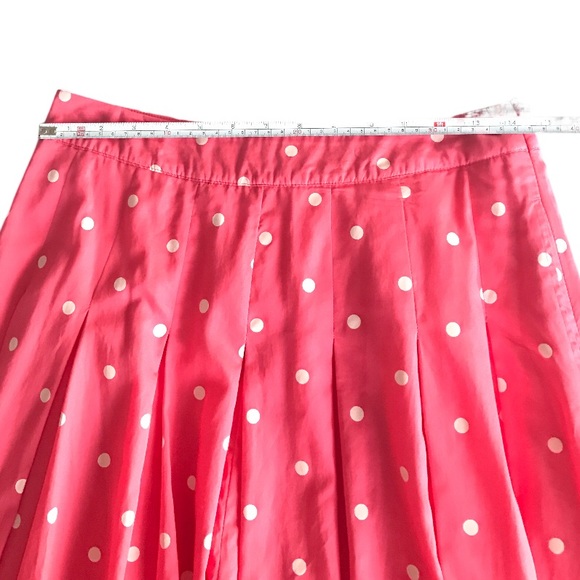🌻4/$20 Joules Viven Sky Coral Polka Dot Lined Full Circle Skirt Size 6 - Picture 3 of 11